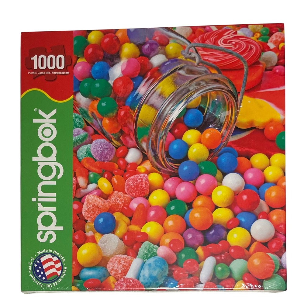 NEW Springbok Gumballs and Gumdrops 1000 Piece Jigsaw Puzzle 33-10589 Candy New